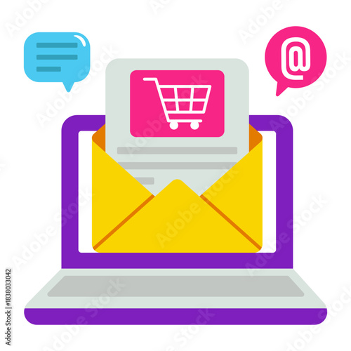 Perfect design icon of shopping mail