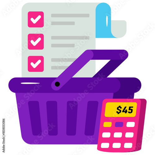Perfect design icon of shopping list