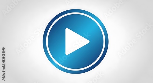 Free Download Blue Play Button Icon on a Gradient Background. - GFXLoad