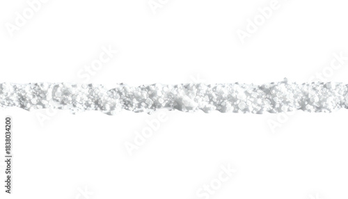 A straight, white line with a rough, uneven texture against a black background