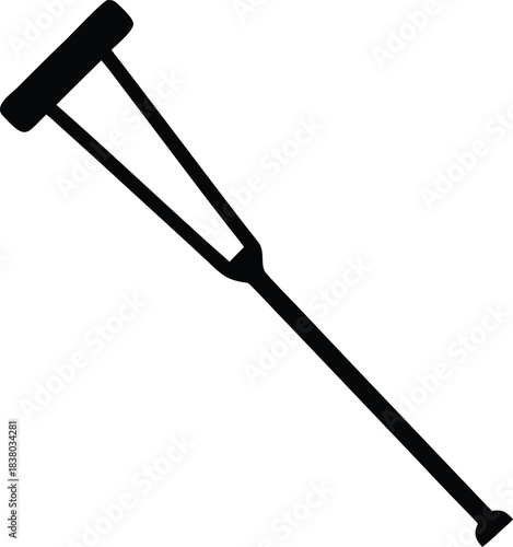 walking crutch vector illustration