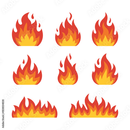 fire flame set