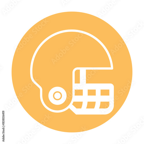 Football Helmet Vector icon which can easily modify or edit