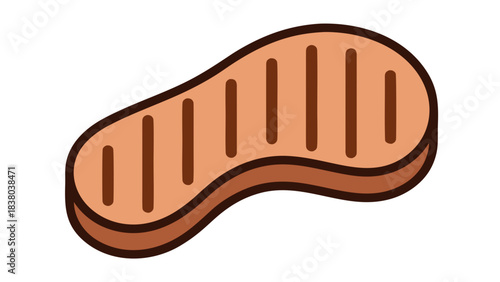 Grilled Steak Cut of Meat with Grill Marks on a Black Background a Delicious Barbecue Food Item