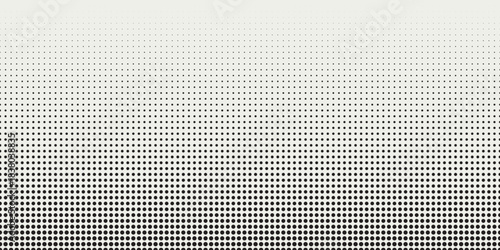 Abstract background with halftone pattern. Black bold dots transition to small nested vertically. Retro comic background for banners, posters and wallpapers. Vector illustration