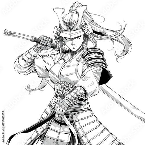 Woman Samurai Very Cool Design