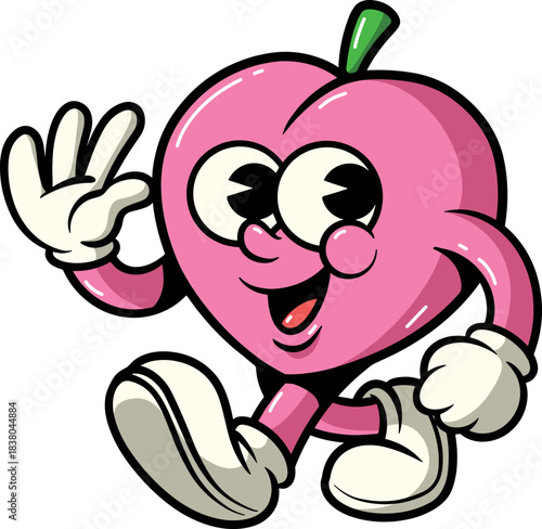 Cartoon Peach Character