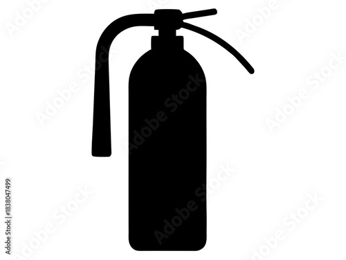 fire extinguisher simple black silhouette vector