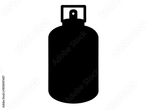 gas cylinder black silhouette vector,gas cylinder icon