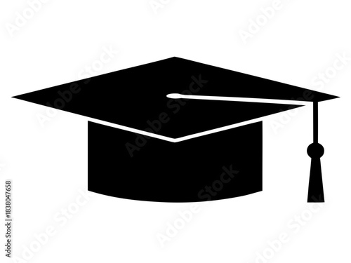 graduation cap black silhouette vector,graduation cap icon