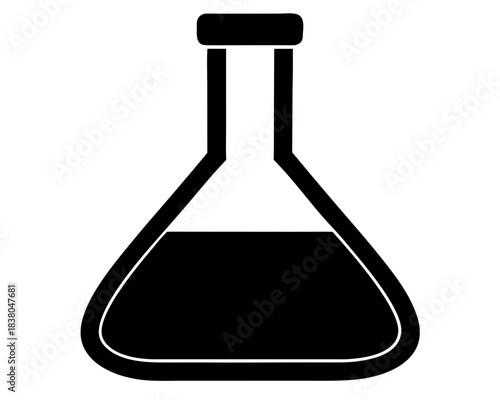 laboratory flask simple black silhouette vector,laboratory flask icon