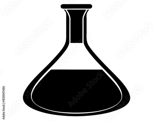 laboratory flask simple black silhouette vector,laboratory flask icon