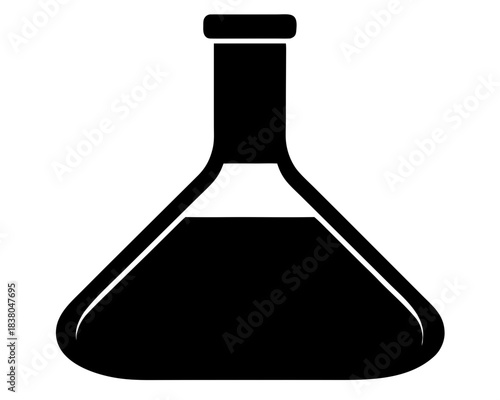 laboratory flask simple black silhouette vector,laboratory flask icon