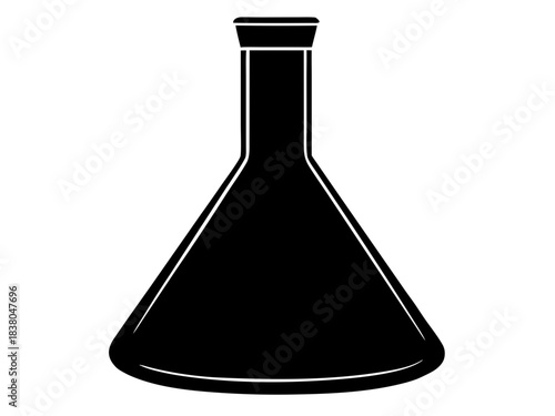 laboratory flask simple black silhouette vector,laboratory flask icon