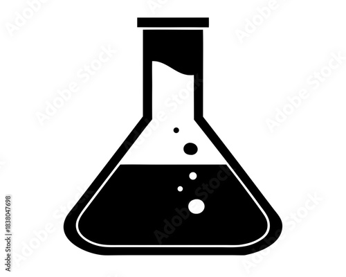 laboratory flask simple black silhouette vector,laboratory flask icon