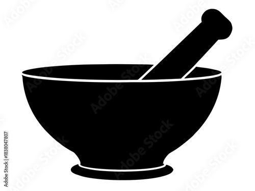 mortar pestle black silhouette vector,mortar pestle icon