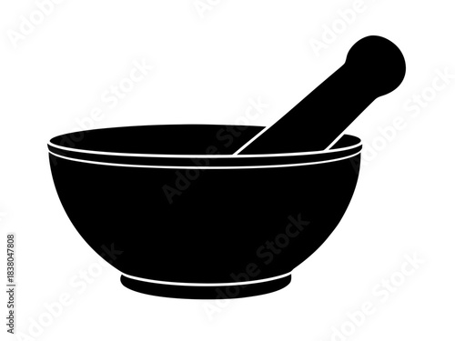 mortar pestle black silhouette vector,mortar pestle icon