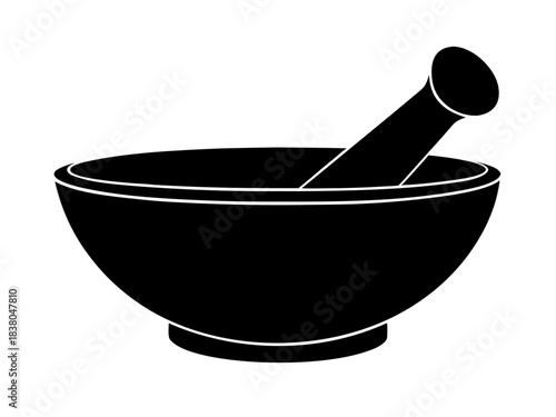 mortar pestle black silhouette vector,mortar pestle icon