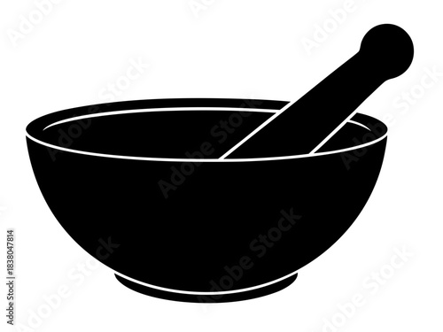 mortar pestle black silhouette vector,mortar pestle icon
