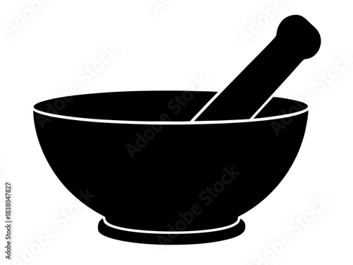 mortar pestle black silhouette vector,mortar pestle icon
