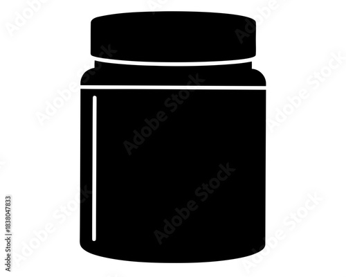 pill bottle black silhouette vector,pill bottle icon