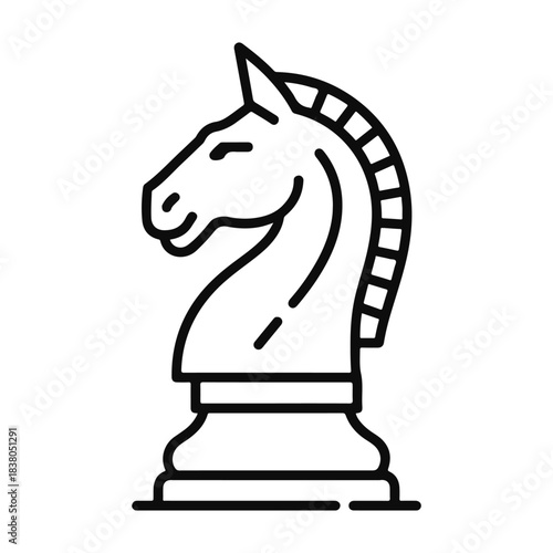Chess Pieces Vector Icon Set (Knight, King, Bishop)Print