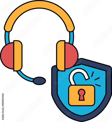 A black and white image of a headset