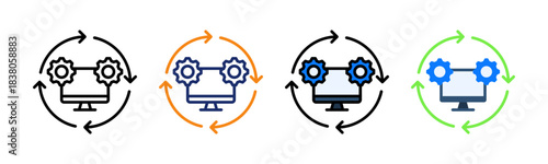 Operating System Icon Multiple Style Collection Set 