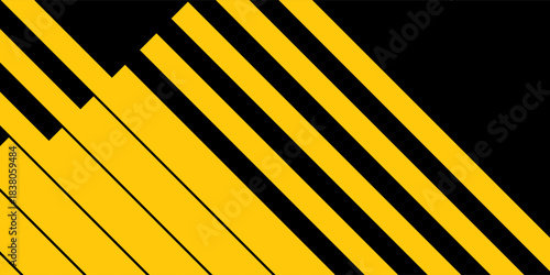 Illustration of yellow and black stripes.a symbol of dangerous and radioactive substances.The sample is widely used in industry. vector