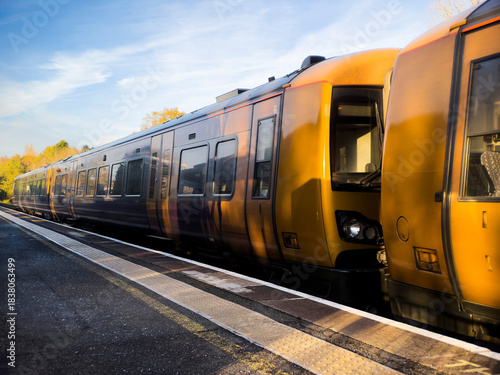 British Rail commutter passenger suburban railway station West Midlands England UK