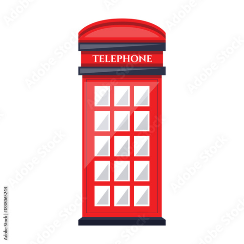 Illustration of a Red Telephone Booth