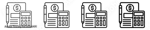 Accounting Icon Set Different Style Collection