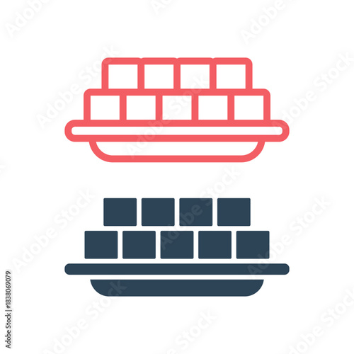 Tofu icons set food logo template