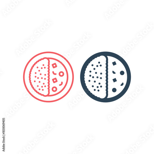 Curry icons set food logo template