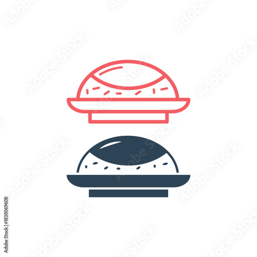 Curry icons set food logo template