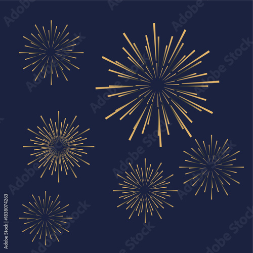 Firework geometric background