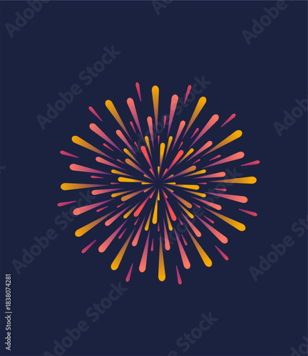 Firework geometric background