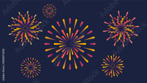 Firework geometric background