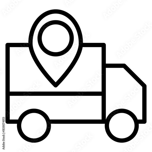 Tracking Vector Line Icon Design