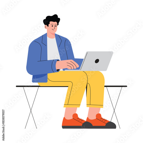 Digital Campaign Vector Flat Illustration EPS 10 file