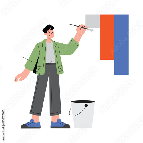 Art Change Vector Flat Illustration EPS 10 file