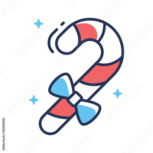 Take your hands on this amazing flat outline icon of candy cane