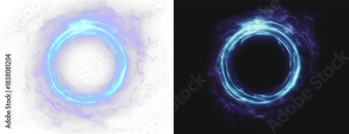 Ribbon swirl vortex portal colored spiral twirl curl energy light trails.
