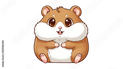 Adorable Cartoon Hamster Character Cute Pet Rodent Illustration for Kids and Animal Lovers