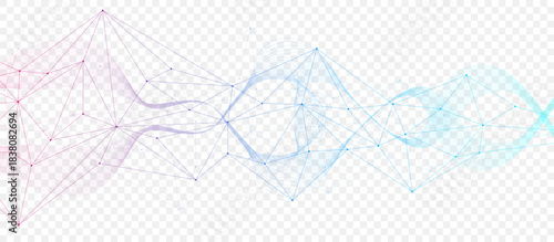 Global network connection website header or banner design. Abstract background with connecting dots and lines. Global business. Social network communication. Internet technology. Vector illustration