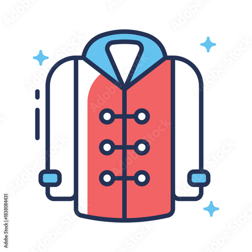 Here is a modern flat outline icon of weather, ready for premium use