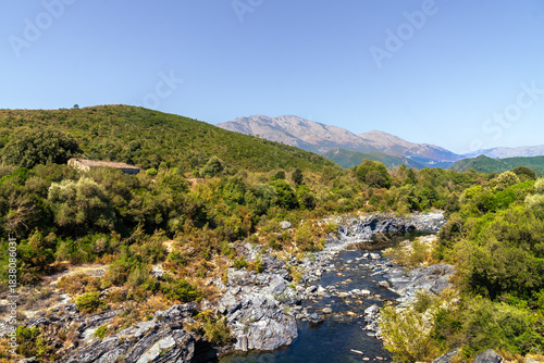 Wallpaper Mural Wildes Flussbett in idyllischer Berglandschaft auf Korsika Torontodigital.ca