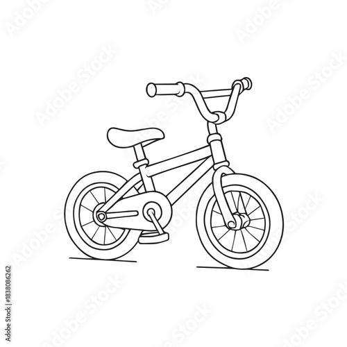 Bicycle Line Art Vector – Minimal Bike Illustration, Cycling Icon