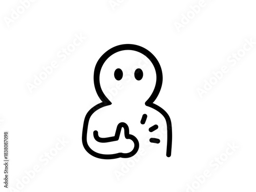 いいねする人　イラスト