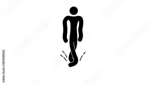 Irish dance sign, black isolated silhouette